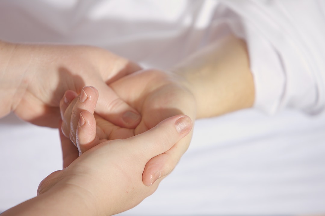 person receiving an acupressure massage